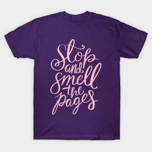 Smell the pages pink T-Shirt by KitCronk